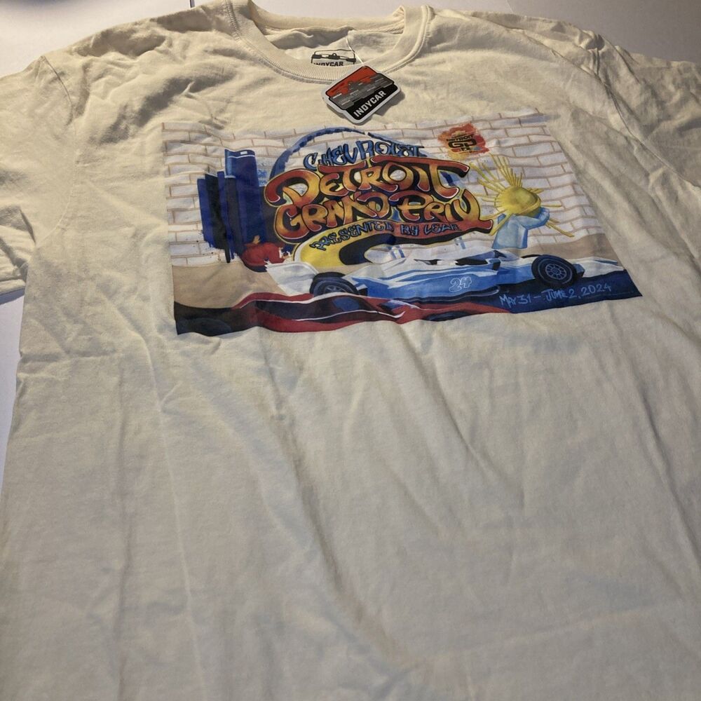 Graphic Tee Detroit Grand Prix T-Shirt Men’s – IndyCar Racing Tee, New w/ Tags